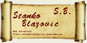 Stanko Blažović vizit kartica
